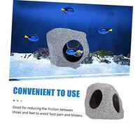 Milisten Light Grey Decorative Aquarium Fish Shelter Cave Non Tank Landscape Decor Small Lightweight Aquarium Adornment for Aquatic Pets and Home Office Furnishing