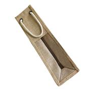 Milisten Linen Wine Bag with Portable Handle and Clear Window, Suitable for Holding Two Wine Bottles, Ideal for Dinner Parties and Holiday Celebrations