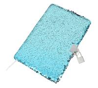 Milisten Lockable Sequin Flip Notebook with Double-sided Reversible Sequins, Secure Diary Notebook, Cute Journal with Lock for School and Personal Writing