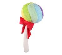 Milisten Lollipop Shaped Plush Pillow with Red Bow Cute Throw Cushion for Playtime Bedtime Fun Food Decorative Pillow Christmas Candy Decor