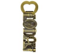 Milisten London Souvenir Fridge Magnet Bottle Opener: 3D Relief Metal Big Ben & Tower Bridge Design - UK Travel Souvenirs - Zinc Alloy Beer Opener
