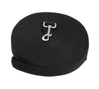 Milisten Long Black Nylon Pet Training Lead Leash with Metal Clasp and Welded D-ring for Dog Puppy Cat Obedience and Walking
