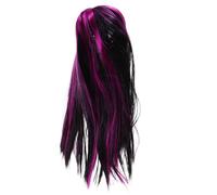 Milisten Long Straight Purple Anime Wig for Women Heat Resistant Synthetic Hair Cosplay Costume Wig for Stage Performances and Parties Enhanced Volume for Stunning Character Embodiment