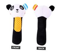 Milisten Lovely Plush Black White Panda Stuffed Rattle for Newborn Soft Handheld Sensory Development Easy to Hold and Play Bright Color Enhances Recognition and Motor Skills
