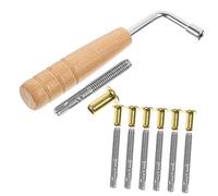 Milisten Lyre Harp Tuning Pin Set 7-note Strings with Wrench and Tuning Pins Kit, Professional Lyre Harp Accessories for Repair and String Replacement