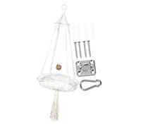 Milisten Macrame Cat Hammock Rattan Cat Bed Basket Bed Hanging House for Indoor Pet