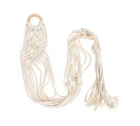 Milisten Macrame Ukulele Hanger Wall Mount in Beige Cotton Linen with Stable Holding and Simple Elegant Design for Ukulele Storage and Home Or Garden Wall Hanging Decor