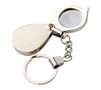MILISTEN Magnifier Keychain Mini Portable Folding 15 Times Metal Magnifier Loupe Keychain for Reading Jewelry Travel Handy Little Magnifier