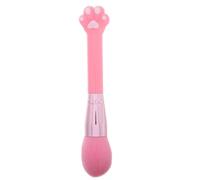 Milisten Makeup Brush with Plastic Handle Pink Cat Paw Shaped Soft Nylon Bristles Resistant to Shedding, Even Powder Application for Face Makeup and Travel for Loose Powder and Blush
