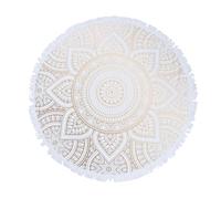 Milisten Mandala Round Beach Towel Bath Towel Rapid Drying Circle Beach Mat Washcloths for Baby Beach s Oversized Beach Blanket Yoga Travel White Fiber Swim