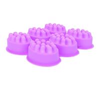 Milisten Massage Soap Silicone Mold 6-Cavity Oval Bar Soap Mold with Massage Function for Crafting