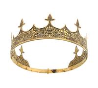 Milisten Medieval King Crown for Men Elegant Prince Costume Accessory Lightweight Alloy Design for Themed Parties Stage Shows and Weddings Exude Nobility with Intricate Craftsmanship