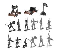 Milisten Medieval Military Soldier Model for Boys Pretend Play with Construction Vivid Design Lightweight Desktop Decoration for Home and Office Collection