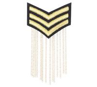 Milisten Men's Tassel Shoulder Epaulet Badge, Single Layer Fringe Shoulder Board, British Style Gentlemen's Suit Accessory for Clothing Decoration