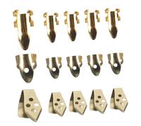Milisten Metal and Plastic Thumb and Finger Picks Set for Guitar Banjo Ukulele Acoustic Instruments Practical Open Design for Comfortable Fit Gold Tone Collection