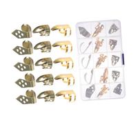 Milisten Metal Banjo Guitar Finger Picks Set Adjustable Thumb and Finger Picks, 15 Pieces Gold Tone Vented Design, Suitable for Acoustic Guitar Players and Banjo Accessories