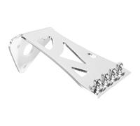 Milisten Metal Banjo Tailpiece 4-String Banjo Tailpiece with Chrome Triangle Pattern Musical Instrument Replacement Part