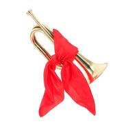 Milisten Metal Bugle Trumpet with Elegant Scarf Beginner Friendly Wind Instrument for School Bands and Performances Producing Pure and Stable Sound for Parades and Events
