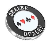 Milisten Metal Dealer Button for Poker Games Poker Accessory for Card Players and Party Supplies Sturdy Metal Design Enhances Game Experience