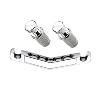 Milisten Metal Electric Guitar Saddle Bridge Replacement Part for Acoustic Classical Guitars Durable Chrome Roller Bridge Easy Installation for Stable Sound Intonation