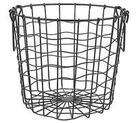 Milisten Metal Firewood Storage Holder with Foldable Handle Large Capacity Iron Log Basket with Non Slip Pads for Fireplace Portable and Durable Firewood Organizer for Indoor and Outdoor