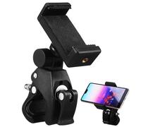 Milisten Mic Stand Phone Holder, Clip Microphone Arm Mount Clamp 180° Rotation Bike Cellphone Holder for Live Broadcast, Recording, Riding