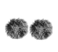 Milisten Microphone Soft and Covers 2pcs for Wind Windscreen Lapel Furry Noise Comfortable Reduction Muffs Handheld Devices Live Broadcasts and Speeches