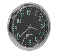 Milisten Mini Black Luminous Car Dashboard Clock with Quartz Movement, Universal Auto Vent Mount, Compact Car Quartz Watch for Vehicle Interior, Night Glow Dial for Travel and Daily Use