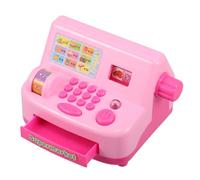 Milisten Mini Cash Register for Pink Pretend Play Cash Register Simulation Compact Educational Sensory for Math and Social Skills Development