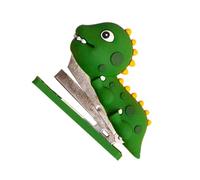 Milisten Mini Dinosaur Stapler Cute Portable Silicone Manual Paper Stapling Tool for Office School Use, Reusable Desktop Stapler for Booklets and Documents