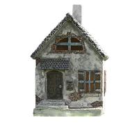 Milisten Mini House Ornament Resin House Figurine Creative Garden Adornment for Bonsai Moss Succulent Micro Landscape and Indoor Outdoor Display 3.43 X 2.95 X 5.91 in