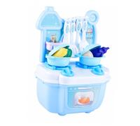 Milisten Mini Kitchen Cooking Blue Play Kitchen Accessories for Boys Encourages Creative Role Play and Cognitive Skills for Pretend Cooking Fun