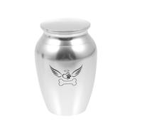 Milisten Mini Pet Ash Urn Stainless Steel Cinerary Casket with Sealed Heart-shaped Design Silver Corrosion-resistant Memorial Container for Pet Ashes
