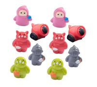 Milisten Mini Resin Fairy Garden Figurines Set, 10pcs Miniature Micro Landscape Sculptures for Outdoor Patio Yard Decoration, Assorted Mini Animals and Monsters for Dollhouse Random Color