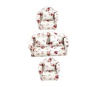 Milisten Mini Sofa Model with Cushions Decorative Mini House Furniture for Safe Cloth Materials Adorable Dollhouse Accessories for DIY Projects Photo Props