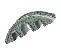 Milisten Mini Stone Bridge Model for Garden Decoration, Simulation Arch Bridge with Three-hole Design, Small-scale Landscape Ornament for Patio and Bonsai Scenes