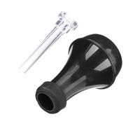 Milisten Mini Trumpet Practice Mute Set with Black Plastic Straight Mute and Standard Mouthpiece, Lightweight Brass Instrument Accessory for Quiet Playing and Training