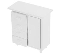 Milisten Mini Wooden Dollhouse Cabinet Dollhouse Furniture Small Light Weight Bookshelf for Doll Room Decoration High Simulation Craft Fun DIY Coloring