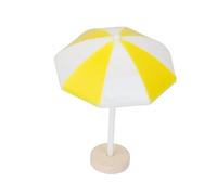 Milisten Miniature Beach Umbrella Decor for Fairy Gardens Micro Landscape Moss Display Summer Theme 3-Inch Size