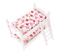 Milisten Miniature Bunk Bed for Doll House 1:12 Scale Mini Furniture Set Decorative Mini House Bed