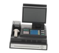 Milisten Miniature Cash Register for Realistic Supermarket Playset for Dollhouse Decoration Interactive Cashier Experience Essential Accessory for Boys and Role Play Ornament