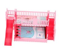 Milisten Miniature Doll House Bunk Bed Double Furniture Decoration for Dolls for Creative Play and Imaginative Scenarios Includes Realistic Design and Craftsmanship