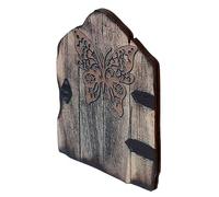 Milisten Miniature Fairy Door Decoration Wooden Fairy Door for Garden Trees Durable Outdoor Adornments for Doll Houses and Play Accessory