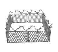 Milisten Miniature Fence DIY Assembly Kit for Weather-resistant Plastic Model for War Prison Farm Scenes Safe Rounded Edges Landscape Adornment Accessory for Dollhouse Crafts
