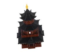 Milisten Miniature Pavilion Sculpture Serene Chinese Architecture Model for Fish Tank Landscape Decoration Versatile Micro Gardening Ornament for Home and Office Decor