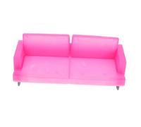 Milisten Miniature Sofa Model Elegant Pink Couch for Dollhouse Living Room Decoration Lightweight and Portable Dollhouse Furniture Accessory for Royal Themed Playtime