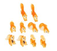 Milisten Miniature Squirrel Ornaments Mini Squirrel Figurine 10PCS Resin Mixed Style Micro Landscape Gardening Decoration