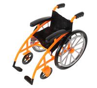 Milisten Miniature Wheelchair and Crutch Set for Dolls Foldable Dollhouse Accessory Empathy Building for Realistic Design for Creative Play for Miniature Figures and Crafts