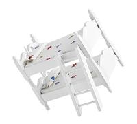 Milisten Miniature Wooden Bunk Bed for Dollhouse Scale Design for Mini House Decor and Pretend Play Doll Furniture Accessory