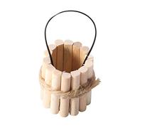 Milisten Miniature Wooden Water Pail Small Pail Model for Mini House Decoration Micro Landscape Craft Accessory Miniature Scene Ornament for Dollhouse Fans